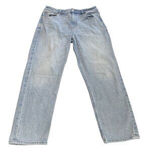 American Eagle Mom Jeans Womens 8 Short High Waist Light Wash Distressed 90s Y2K